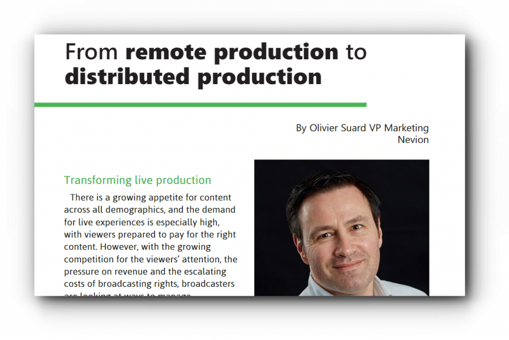 From remote production to distributed production (TM Broadcast )